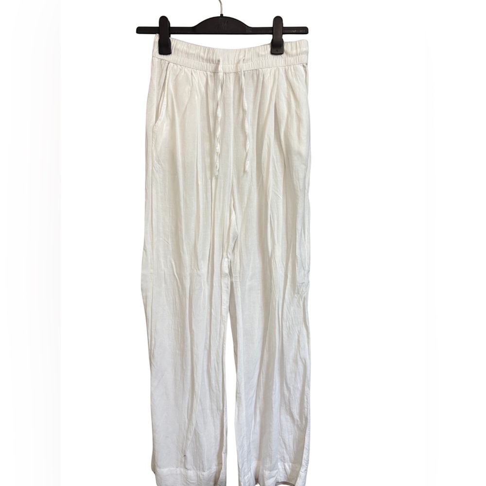 White Linen GAP Body High Waist Pants Size Small